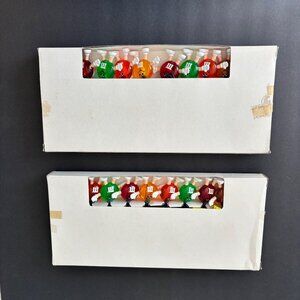 Vintage M&Ms Christmas String Lights 2 Sets x 20 Bulbs Tested Happy Lights
